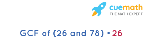 GCF of 26 and 78