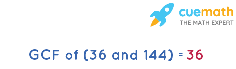 GCF of 36 and 144