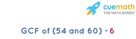 GCF of 54 and 60