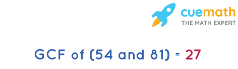 GCF of 54 and 81