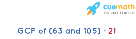 GCF of 63 and 105