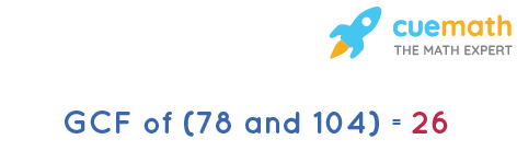 GCF of 78 and 104