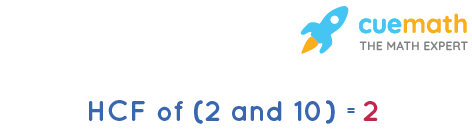 HCF of 2 and 10
