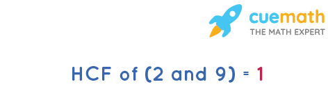 HCF of 2 and 9
