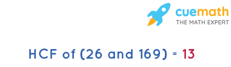 HCF of 26 and 169