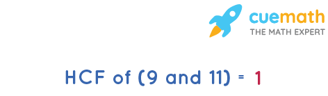 HCF of 9 and 11