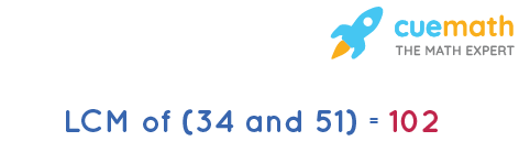 LCM of 34 and 51