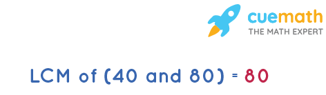 LCM of 40 and 80