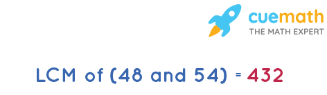 LCM of 48 and 54