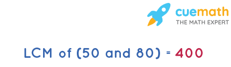LCM of 50 and 80