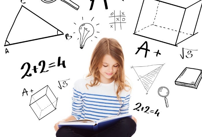 A child observing things in terms of mathematical perspective at math olympiad exam