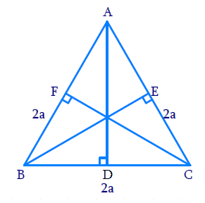 ABC is an equilateral triangle of side 2a. Find each of its altitudes