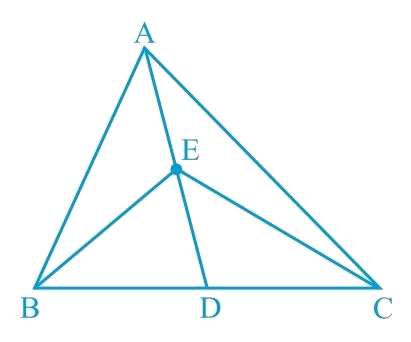 In Fig.9.23, E is any point on median AD of a ∆ ABC. Show that ar  (ABE) = ar (ACE)