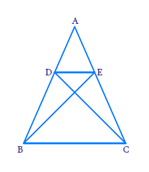 In Figure 6.37, if ∆ABE ≅ ∆ACD, show that ∆ADE ~ ∆ABC.