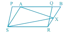 In Fig. 9.17, PQRS and ABRS are parallelograms and X is any point on side BR. Show that (i) ar (PQRS) = ar (ABRS) (ii) ar (AXS) = 1/2 ar (PQRS)