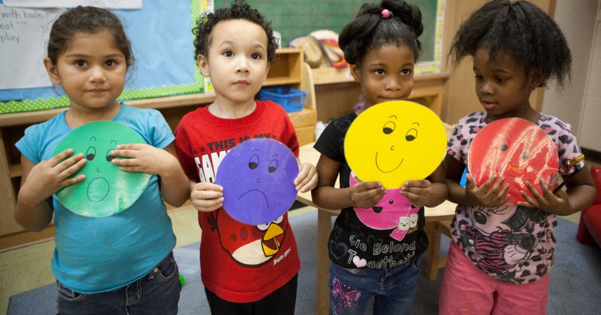 4 kids practicing emotional development