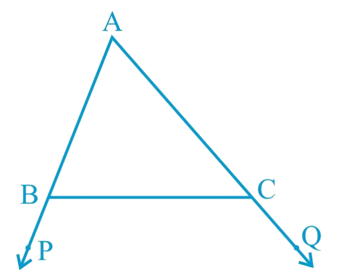 In The Given Figure Sides Ab And Ac Of Δabc Are Extended To Points P