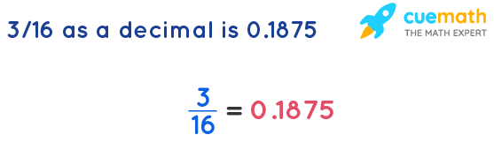What Is 3 16 To Decimal SOLVED 