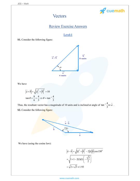 Handling Vectors Specified In The I J Form Solved Examples Geometry Cuemath