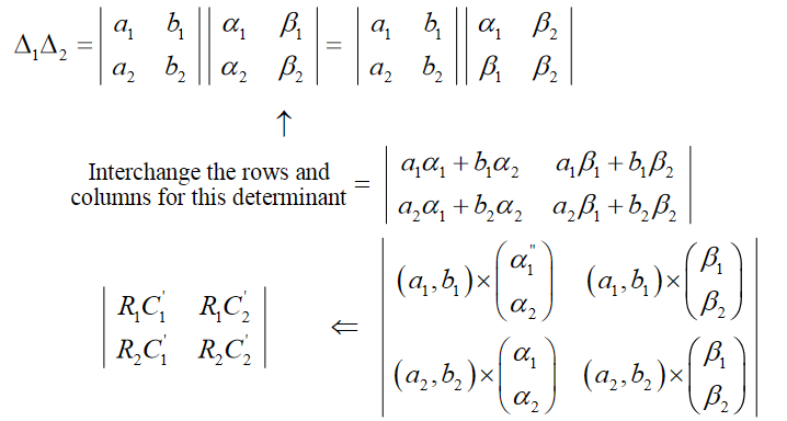 Multiplication Of Determinants What is Multiplication Of