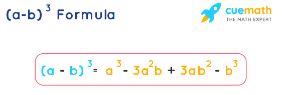 a minus b whole cube formula says a minus b whole cube equals a cube minus 3 a square b plus 3 a b square minus b cube