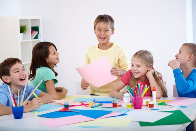 Kids learning with joy