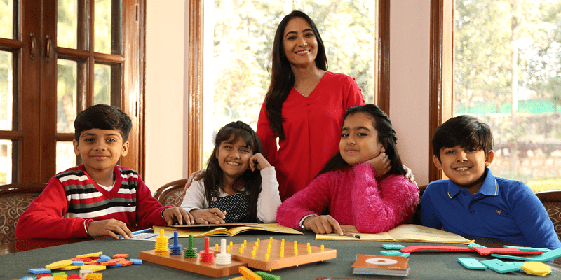 Happy Women during her work time