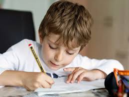 kid practicing math