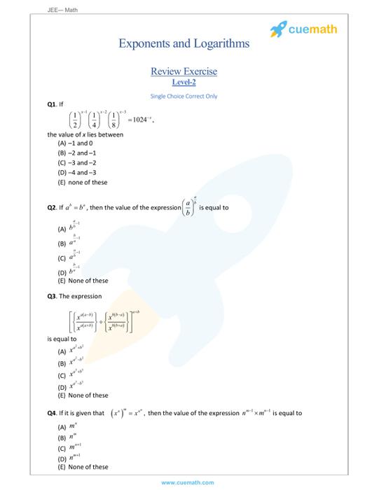 Logs In Calculations Solved Examples Algebra Cuemath