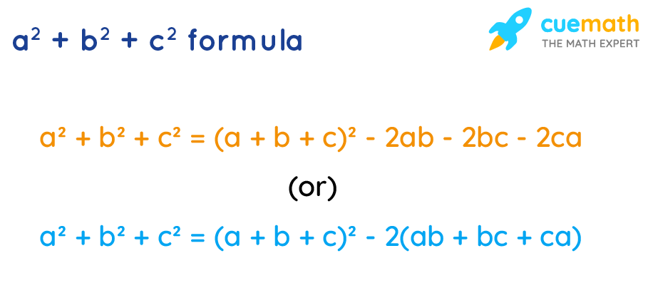 a square plus b square plus c square formula says a plus b plus c whole squared minus 2 a b minus 2 b c minus 2 c a.