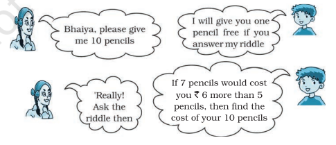 Look at this riddle? If she answers the riddle correctly how ever will she pay for the pencils