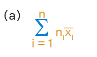 If x̄1, x̄2, x̄3, ….., x̄n are the means of n groups with n1 , n2 , ... , nn