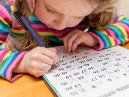 kid doing math problems