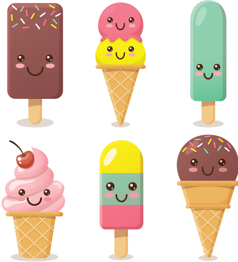 different ingredients are combined together to make such yummy ice-creams.