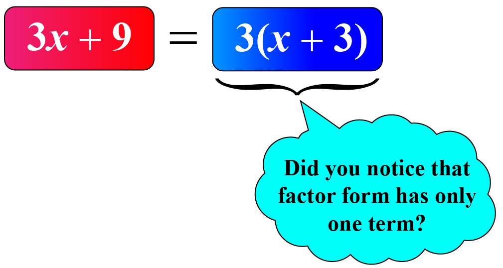 Factors of 3x+9