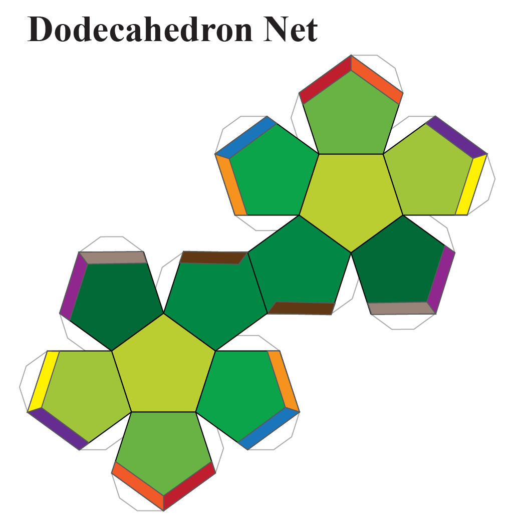 Printable Dodecahedron Template Printable Word Searches