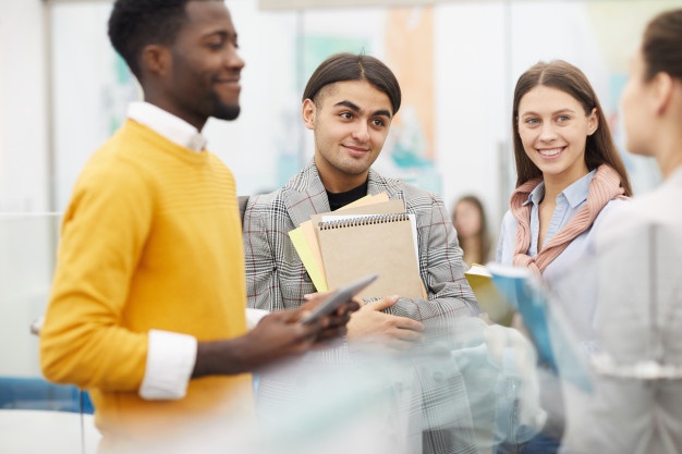 Multi-ethnic group of students