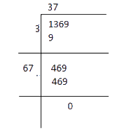 Find the square root of each of the following numbers by Division method. (i) 2304 (ii) 4489 (iii) 3481 (iv) 529 (v) 3249 (vi) 1369 (vii) 5776 (viii) 7921 (ix) 576 (x) 1024 (xi) 3136 (xii) 900