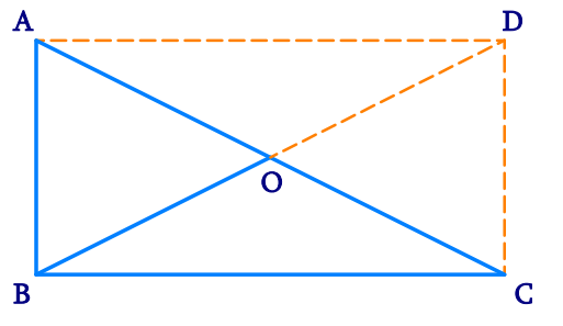 ABC is a right-angled triangle and O is the mid point of the side opposite to the right angle