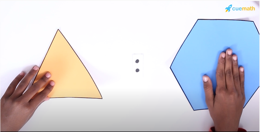ratio of hexagon and triangle in picture riddles