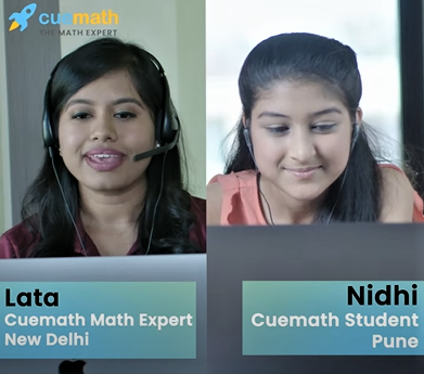Online Class Session between Cuemath teacher and student